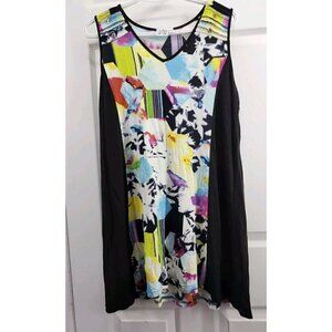 Parsley & Sage Sleeveless Tunic Tank Top Boho Art To Wear Size L